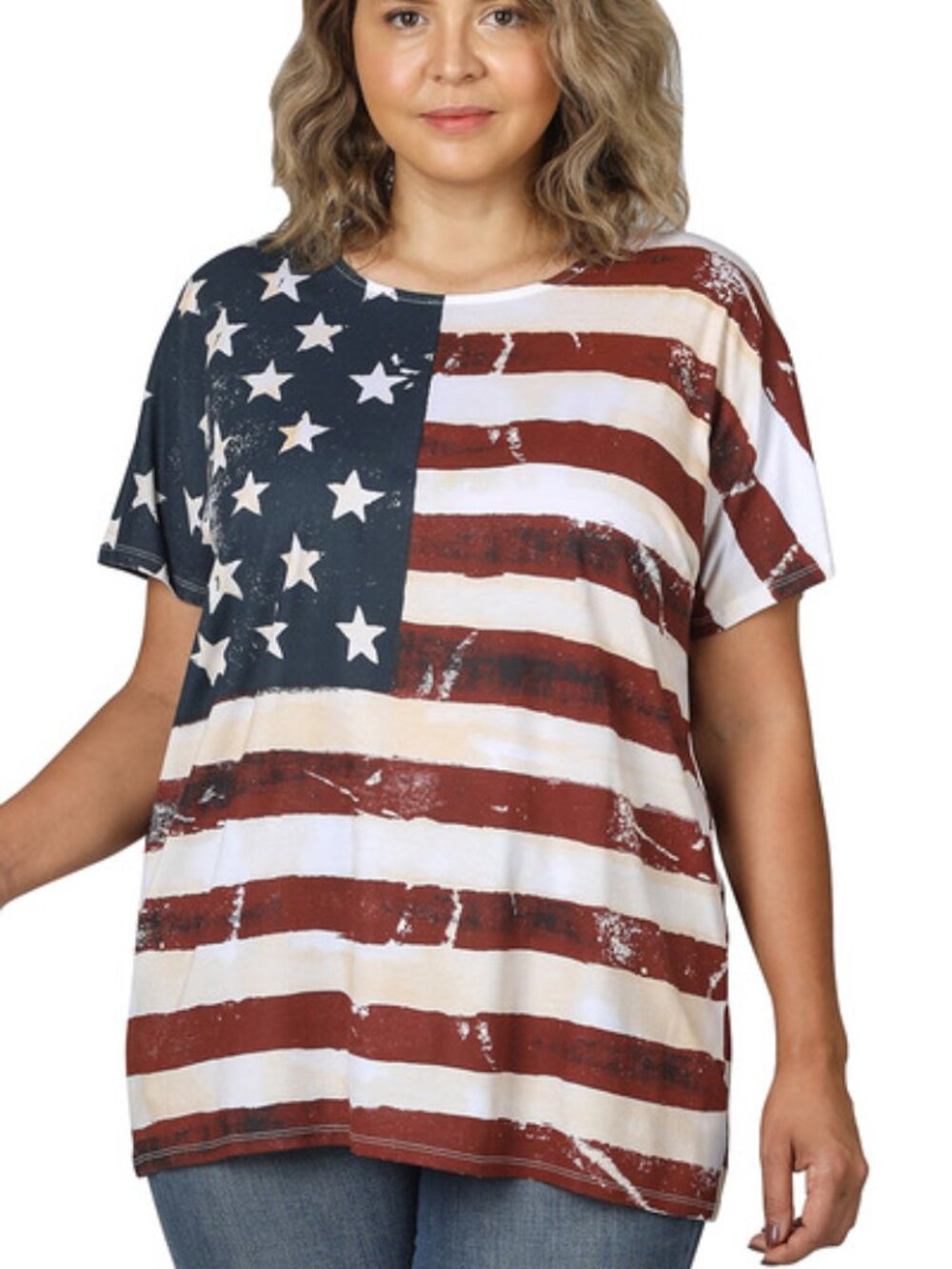AMERICAN FLAG PRINT TOP - Picture 6 of 9